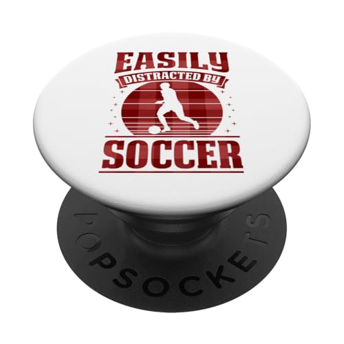 Lässt sich leicht vom Fußball ablenken PopSockets Klebender PopGrip Lässt sich leicht vom Fußball ablenken PopSockets Klebender PopGrip von Classic Style Soccer Merch With a Retro Aesthetic