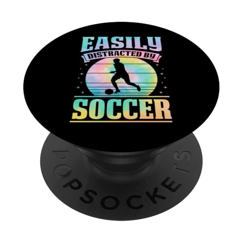 Lässt sich leicht vom Fußball ablenken PopSockets Klebender PopGrip Lässt sich leicht vom Fußball ablenken PopSockets Klebender PopGrip von Classic Style Soccer Merch With a Retro Aesthetic