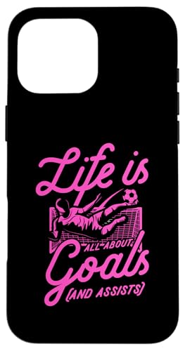 Life Is All About Goals And Assists Lustiger Fußball-Witz Hülle für iPhone 16 Pro Max Life Is All About Goals And Assists Lustiger Fußball-Witz Hülle für iPhone 16 Pro Max von Classic Style Soccer Merch With a Retro Aesthetic