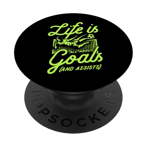 Life Is All About Goals And Assists Lustiger Fußball-Witz PopSockets Klebender PopGrip Life Is All About Goals And Assists Lustiger Fußball-Witz PopSockets Klebender PopGrip von Classic Style Soccer Merch With a Retro Aesthetic