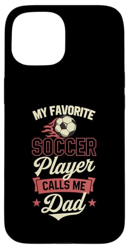 Mein Lieblingsfußballspieler nennt mich Dad Soccer Fathers Day Hülle für iPhone 15 von Classic Style Soccer Merch With a Retro Aesthetic