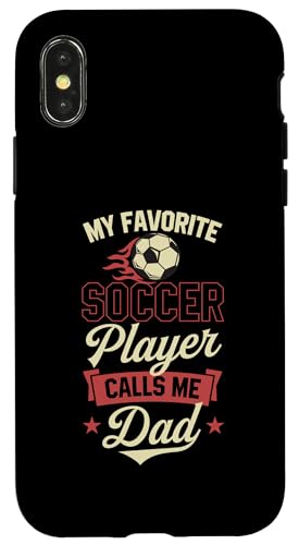 Mein Lieblingsfußballspieler nennt mich Dad Soccer Fathers Day Hülle für iPhone X/XS Mein Lieblingsfußballspieler nennt mich Dad Soccer Fathers Day Hülle für iPhone X/XS von Classic Style Soccer Merch With a Retro Aesthetic