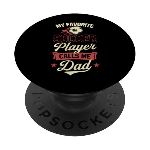 Mein Lieblingsfußballspieler nennt mich Dad Soccer Fathers Day PopSockets Klebender PopGrip Mein Lieblingsfußballspieler nennt mich Dad Soccer Fathers Day PopSockets Klebender PopGrip von Classic Style Soccer Merch With a Retro Aesthetic