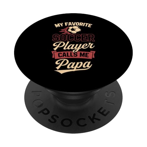 Mein Lieblingsfußballspieler nennt mich Papa PopSockets Klebender PopGrip Mein Lieblingsfußballspieler nennt mich Papa PopSockets Klebender PopGrip von Classic Style Soccer Merch With a Retro Aesthetic