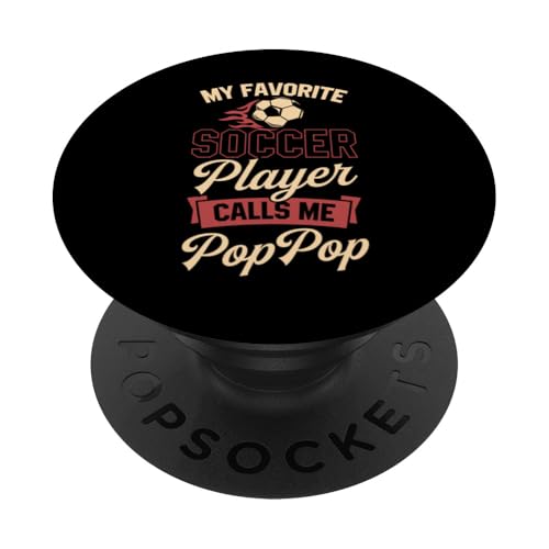 Mein Lieblingsfußballspieler nennt mich Pop Pop PopSockets Klebender PopGrip Mein Lieblingsfußballspieler nennt mich Pop Pop PopSockets Klebender PopGrip von Classic Style Soccer Merch With a Retro Aesthetic