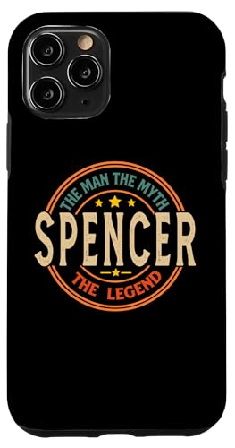 Hülle für iPhone 11 Pro Spencer The Man The Myth The Legend Vintage Personalisiert von Classic Vintage Apparel for Men.