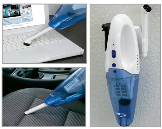 CLATRONIC Akku Hand-Staubsauger AKS 828, weiss/blau von Clatronic