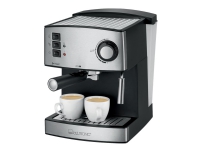 Clatronic ES 3643, Espressomaschine, 1,6 l, 850 W, Schwarz, Edelstahl von Clatronic