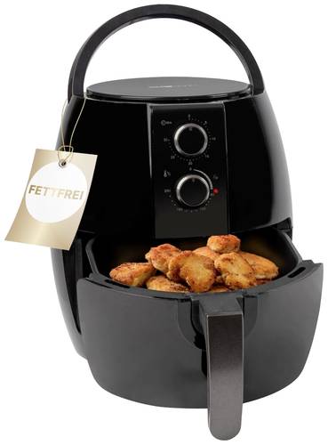 Clatronic FR 3780 H Heißluft-Fritteuse 1350W Schwarz, Titan von Clatronic