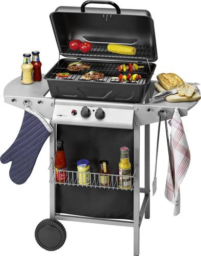 Clatronic GG3590 Grillwagen Gas-Grill 2 Brenner Edelstahl von Clatronic