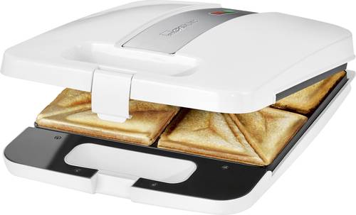 Clatronic ST3629 Sandwich-Toaster Weiß, Silber von Clatronic