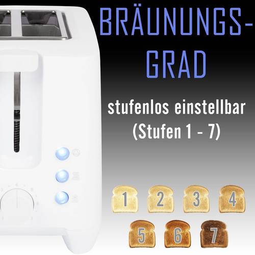 Clatronic TA 3801W Toaster Weiß von Clatronic