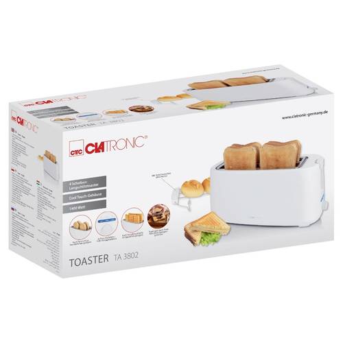 Clatronic TA 3802 4-Scheiben-Toaster Weiß von Clatronic