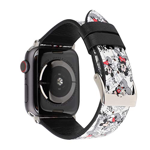 Lovely Style Uhrenarmband, niedlich, elegant, Leder, kompatibel mit Apple Watch Serie 4/3/2/1 (weiß) von Clatune