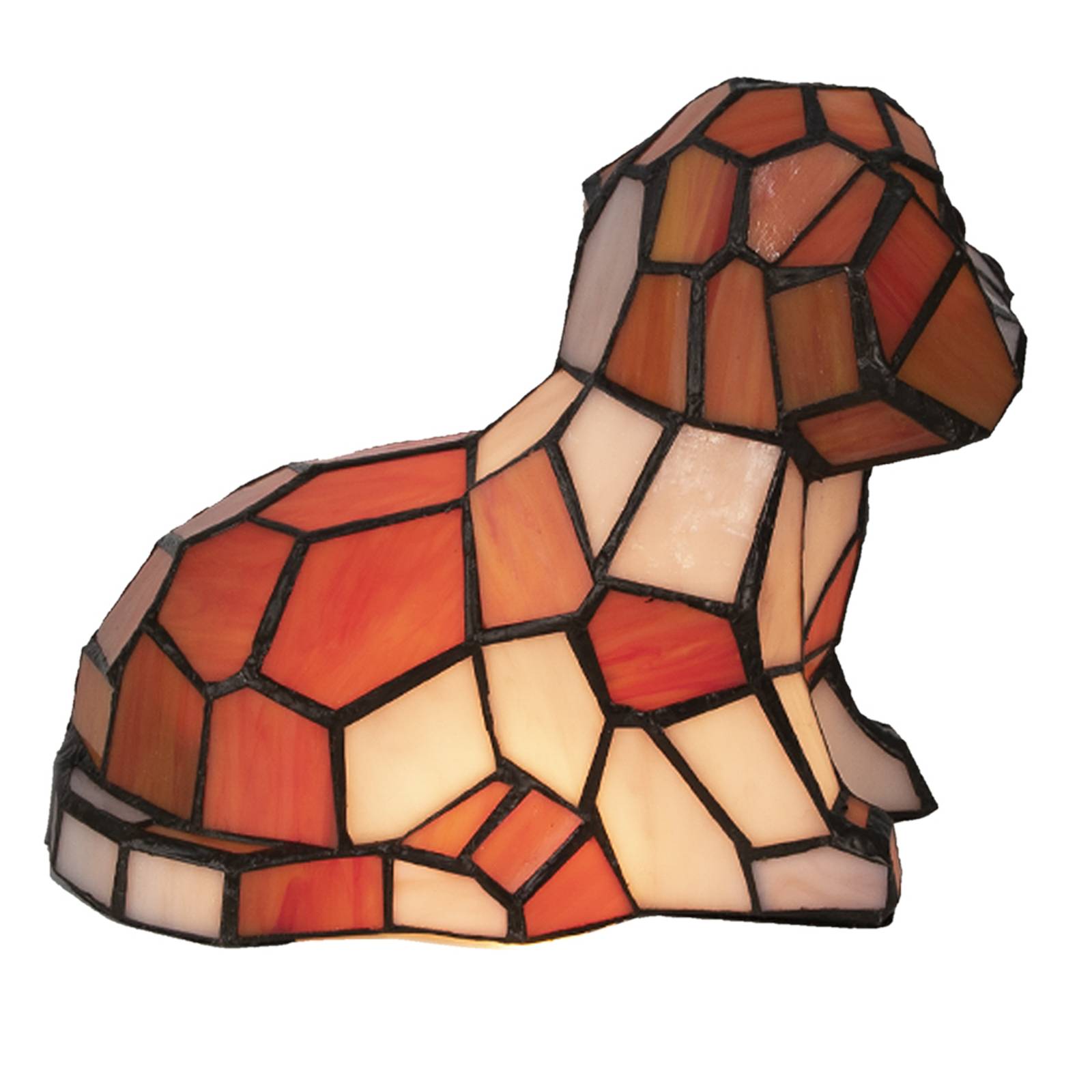 Tischlampe 5LL-6089 Hund im Tiffany-Stil von Clayre&Eef