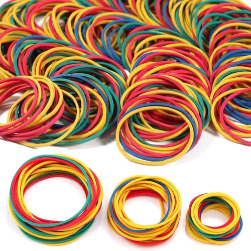 515 Stück Gummibänder, Bunte Gummiringe Verschiedene Größen, Rubber Band, Haushaltsgummis Gemischt 25mm 38mm 50mm für Zuhause Büro Schule Küche, Organisieren von Dokumenten Rechnungen Briefe 515 Stück Gummibänder, Bunte Gummiringe Verschiedene Größen, Rubber Band, Haushaltsgummis Gemischt 25mm 38mm 50mm für Zuhause Büro Schule Küche, Organisieren von Dokumenten Rechnungen Briefe von ClcIosis