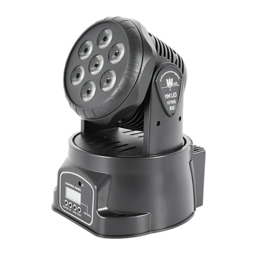 Moving Heads, 105W Bühnenbeleuchtung 7 LED RGBW Moving Head Bühnenlicht mit LED-Anzeige Bildschirm und Fernbedienung, für Hochzeiten, Geburtstagsfeiern, Bankette, Bars, KTV, 19 * 19 * 17cm Moving Heads, 105W Bühnenbeleuchtung 7 LED RGBW Moving Head Bühnenlicht mit LED-Anzeige Bildschirm und Fernbedienung, für Hochzeiten, Geburtstagsfeiern, Bankette, Bars, KTV, 19 * 19 * 17cm von ClearFragrans