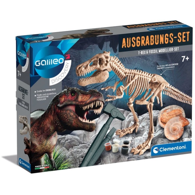Ausgrabungs-Set T-Rex & Fossil Modellier-Set, Experimentierkasten von Clementoni