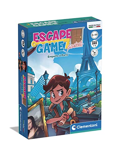 Clementoni 52697 Spiel, Mehrfarbig, Escape Game Enquête Paris von Clementoni