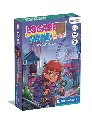 Clementoni 52698 Spiel, Mehrfarbig, Escape Game Enquête Londres von Clementoni