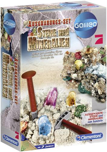 Clementoni 69940 Galileo - Ausgrabungs-Set - Steine Experimentierkasten ab 7 Jahre von Clementoni