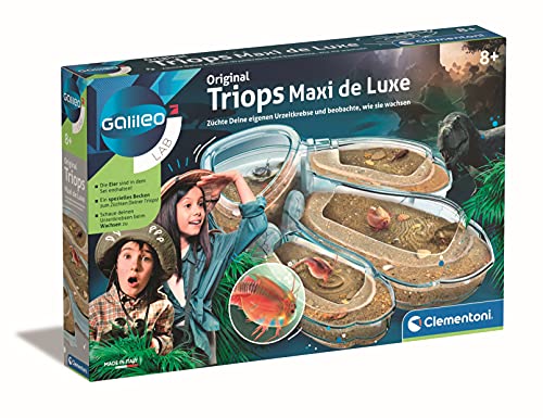 Clementoni Galileo Lab – Original Triops Maxi de Luxe, Züchten & Beobachten von Urzeitkrebsen, Spielzeug für Kinder ab 8 Jahren, neues Modell 2021 von Clementoni 59246 von Clementoni