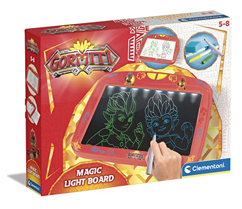 Clementoni - Gormiti LED-Effekte, leuchtende Magie, 3 Jahre, kreatives Spiel, löschbare Tafel, Zeichnungsset für Kinder, mehrfarbig, 16356 von Clementoni