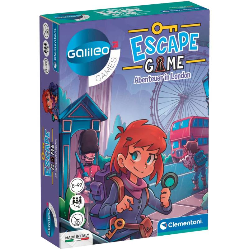 Escape Game - Abenteuer in London, Partyspiel von Clementoni