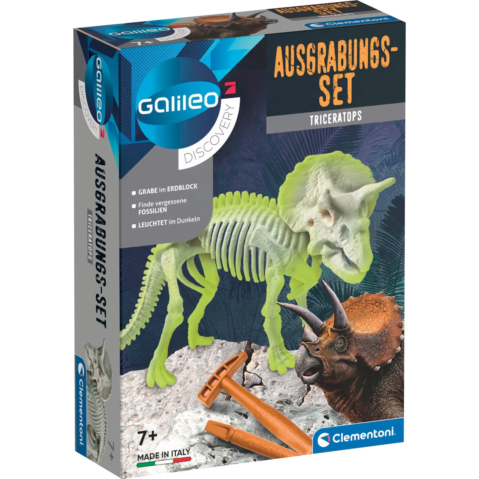 Galileo Discovery - Ausgrabungs-Set Triceratops, Experimentierkasten von Clementoni