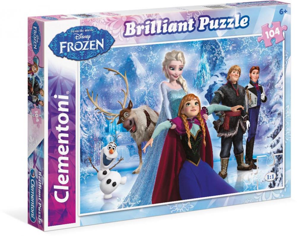 Puzzle Brilliant, Frozen, 104 Teile von Clementoni