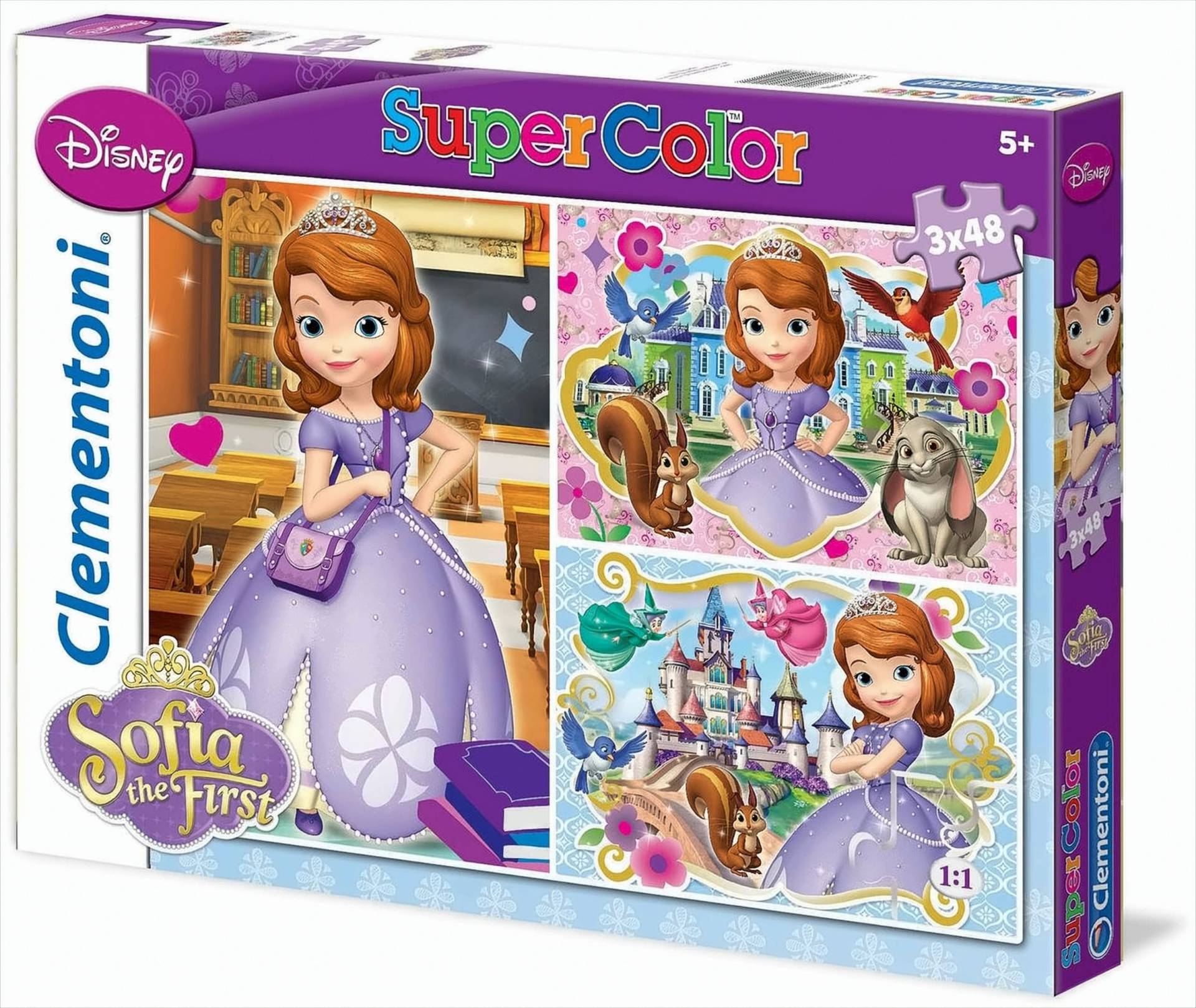 Sofia Supercolor Puzzle, 3x48 Teile von Clementoni