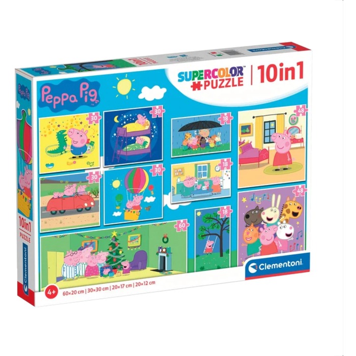 Supercolor 10 in 1 - Peppa Pig, Puzzle von Clementoni