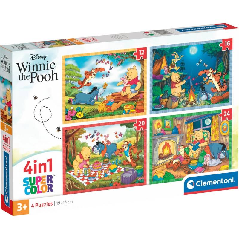 Supercolor 4 in 1 - Disney Winnie the Pooh, Puzzle von Clementoni