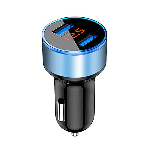 Autoladegerät, Autoladegerät Dual USB 3.1A Adapter LED Voltmeter Display Kompatibel Mit Samsung Blau Einheitsgröße Autoladegerät, Autoladegerät Dual USB 3.1A Adapter LED Voltmeter Display Kompatibel Mit Samsung Blau Einheitsgröße von Clenp