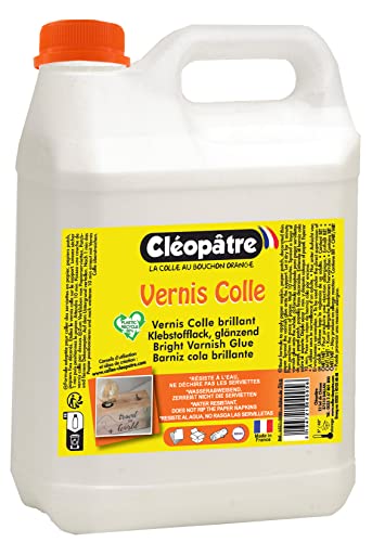 Cléopâtre – LCC1-5000 – « Vernis Colle » Serviettenlack, glänzend, 5 kg von Cléopâtre