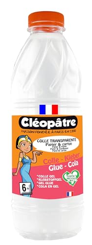 Cléopatre - Transparenter Kleber - Nachfüllpackung - Einfache, präzise und gleichmäßige Anwendung - Lösungsmittelfrei, Reinigung mit Wasser - Ab 6 Jahren - 1 KG von Cléopâtre