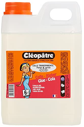 Cléopatre - Transparenter Kleber - Nachfüllpackung - Einfache, präzise und gleichmäßige Anwendung - Lösungsmittelfrei, Reinigung mit Wasser - Ab 6 Jahren - 2KG von Cléopâtre