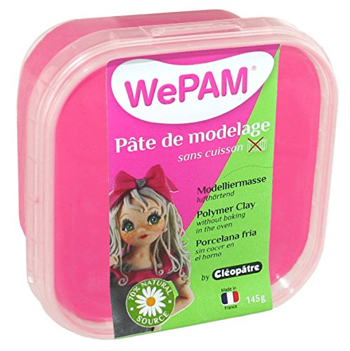 WePAM - PFW806-145 - Lufthärtende Modelliermasse, 145 g, Neon-Rosa von Cléopâtre
