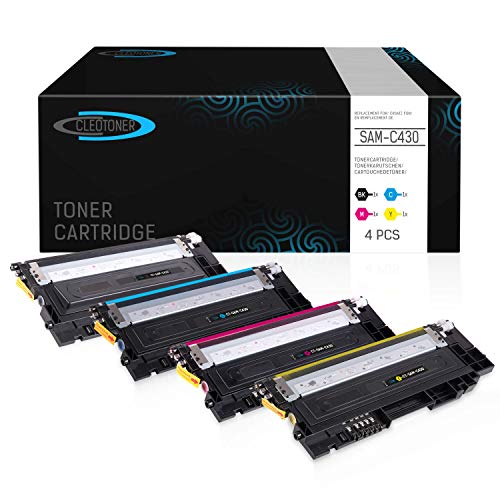 Cleotoner 4X Toner ersetzt CLT-P404C CLT-K404S CLT-C404S CLT-M404S CLT-Y404S Multipack für Samsung Xpress SL C480FW C480W von Cleotoner