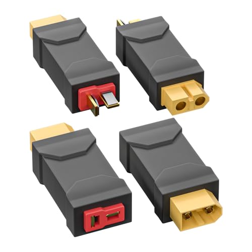 Cleqee 2 Paar XT60 männlich weiblich zu T Stecker männlich weibliche Stecker Adapter Wireless Konverter für RC Auto Flugzeug Lipo Akku ESC von Cleqee