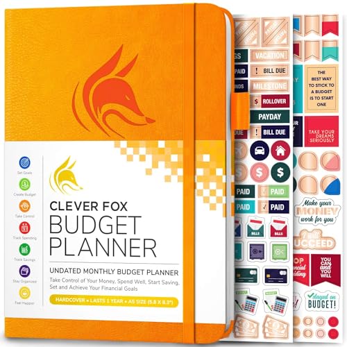 Clever Fox Budget Planer - Ausgaben Tracker Botizbuch. Monatliches Budgetierungsjournal, Finanzplaner und Rechnungsbuch zur Kontrolle Ihres Geldes, A5 - Gelb (Englisch) von Clever Fox