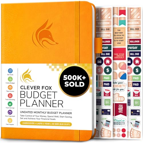 Clever Fox Budget Planer - Ausgaben Tracker Botizbuch. Monatliches Budgetierungsjournal, Finanzplaner und Rechnungsbuch zur Kontrolle Ihres Geldes, A5 - Gelb (Englisch) von Clever Fox