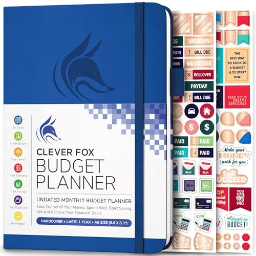Clever Fox Budget Planer - Ausgaben Tracker Botizbuch. Monatliches Budgetierungsjournal, Finanzplaner und Rechnungsbuch zur Kontrolle Ihres Geldes, A5 - Königsblau (Englisch) von Clever Fox