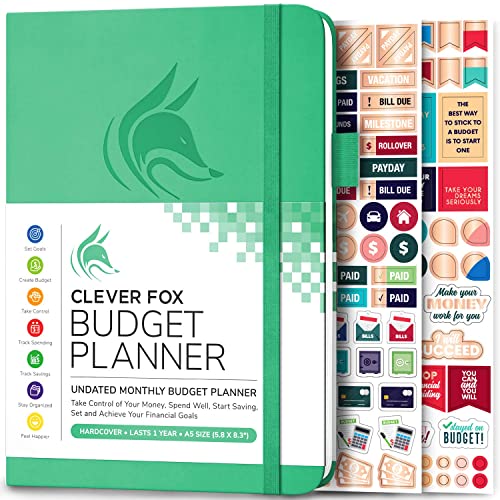 Clever Fox Budget Planer - Ausgaben Tracker Botizbuch. Monatliches Budgetierungsjournal, Finanzplaner und Rechnungsbuch zur Kontrolle Ihres Geldes, A5 - Smaragd (Englisch) von Clever Fox