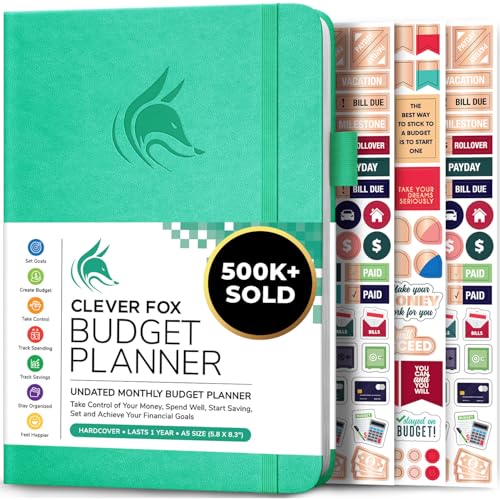 Clever Fox Budget Planer - Ausgaben Tracker Botizbuch. Monatliches Budgetierungsjournal, Finanzplaner und Rechnungsbuch zur Kontrolle Ihres Geldes, A5 - Smaragd (Englisch) von Clever Fox