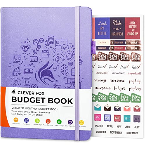 Clever Fox Budgetbuch - Finanzplaner-Organisator & Ausgaben-Tracker Notizbuch. Geld Planer-Kontobuch für die monatliche Haushaltsbudgetierung und persönliche Finanzen. Kompakte Größe - Lavendel von Clever Fox
