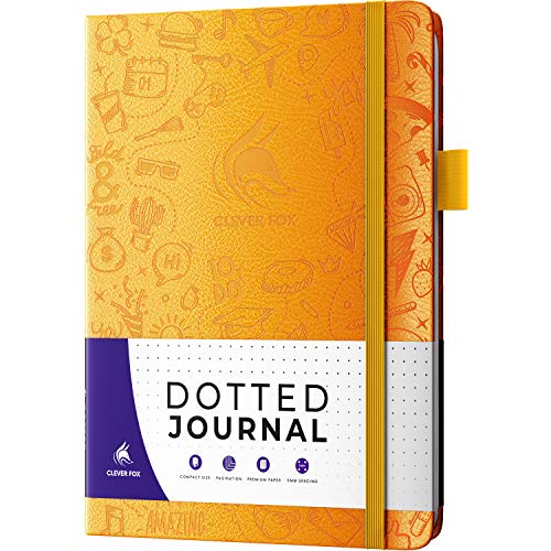 Clever Fox Dotted Journal 2.0 – Kompaktes Planungs- und Skizziernotizbuch mit Punktraster 120 g/m² dickes, nicht durchblutetes Papier – Planer mit Stiftschlaufe, Tasche, Bändern, Aufklebern – A5 – Clever Fox Dotted Journal 2.0 – Kompaktes Planungs- und Skizziernotizbuch mit Punktraster 120 g/m² dickes, nicht durchblutetes Papier – Planer mit Stiftschlaufe, Tasche, Bändern, Aufklebern – A5 – von Clever Fox