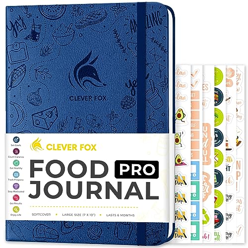 Clever Fox Food Journal Pro - Diät- & Wellnessplaner für Frauen & Männer - Gewichtsverlust-Tagebuch mit Kalorien-Tracker - Lebensmittelprotokoll zur Verfolgung von Mahlzeiten, Bewegung & von Clever Fox