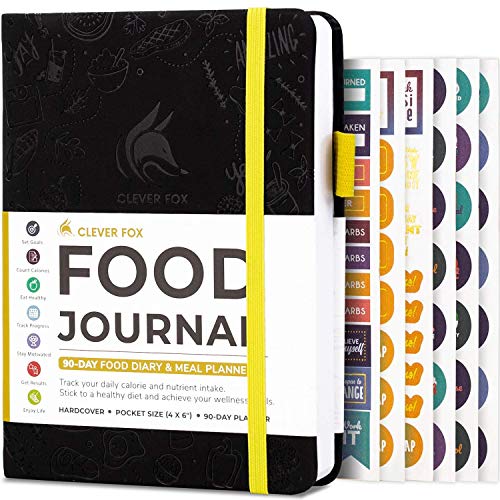 Clever Fox Lebensmittel-Tagebuch im Taschenformat – tägliches Essen-Tagebuch, Mahlzeit-Tracker und Planer für Geldbörse, Kalorien- und Ernährungsprotokoll, für eine gesunde Ernährung und zum Erreichen von Clever Fox