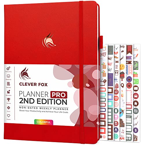 Clever Fox Planer PRO 2nd Edition (A4, rot) von Clever Fox